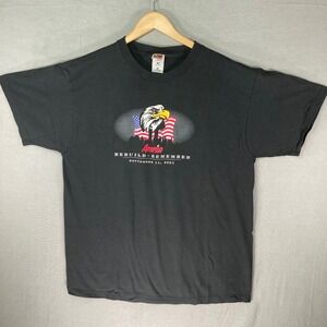 Vintage Fruit of the‎ Loom America Rebuild Remember September 11 2001 T-Shirt XL